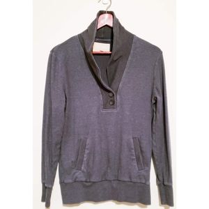 Banana Republic Grey Fitted 2 Button Pullover